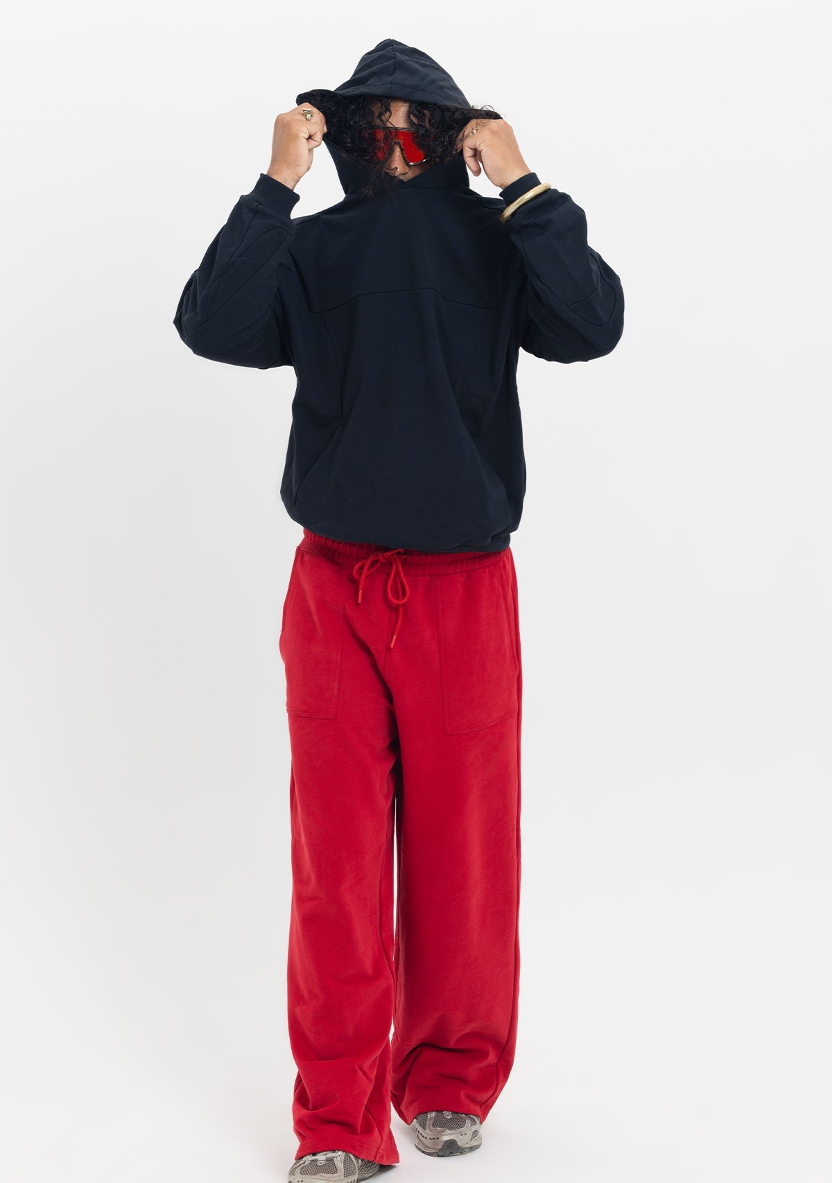 Tiny Dikiş Detaylı Kapüşonlu Oversize Siyah Sweatshirt görünüm 9