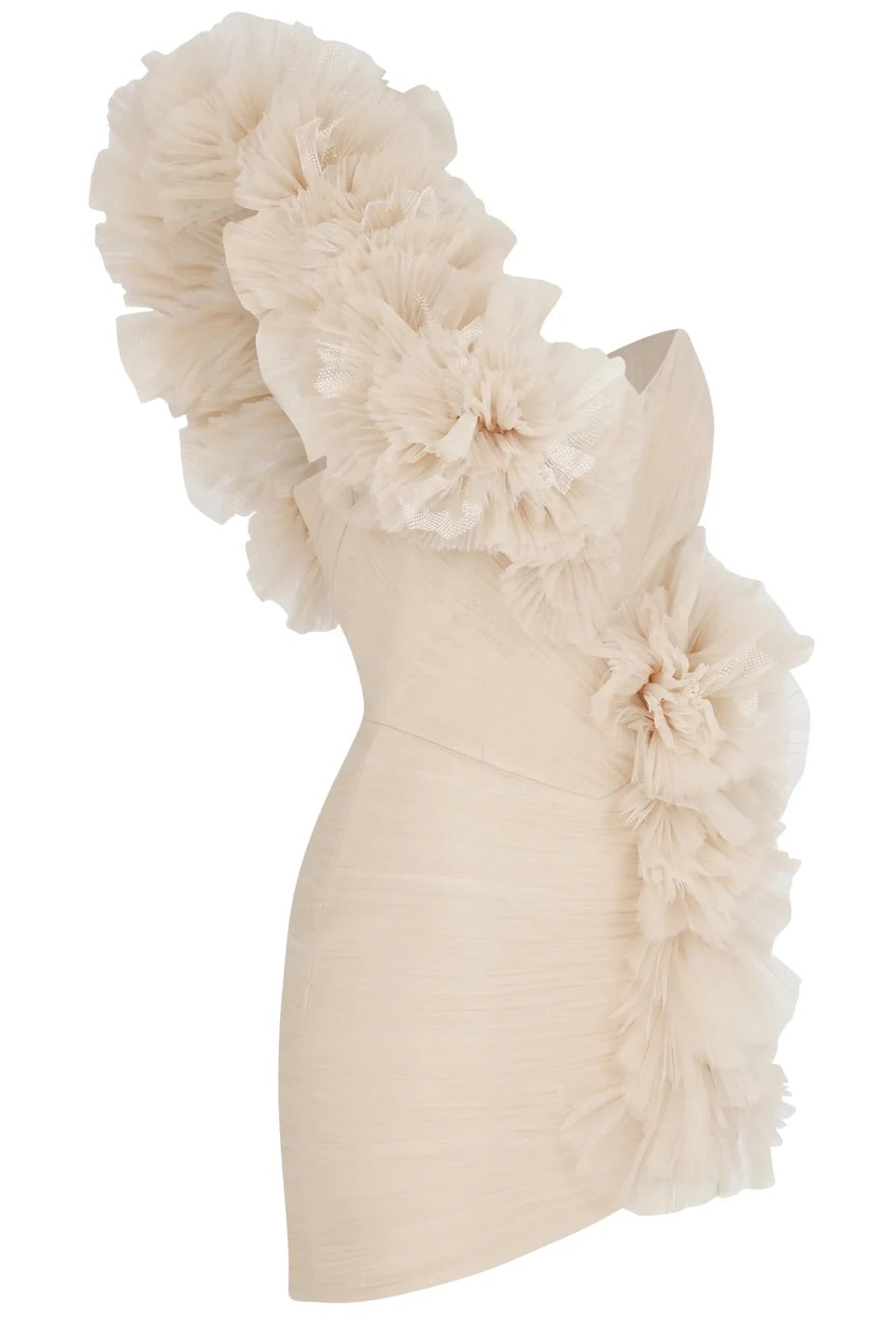 Haleia Derin V Yaka Drapeli Mini Elbise