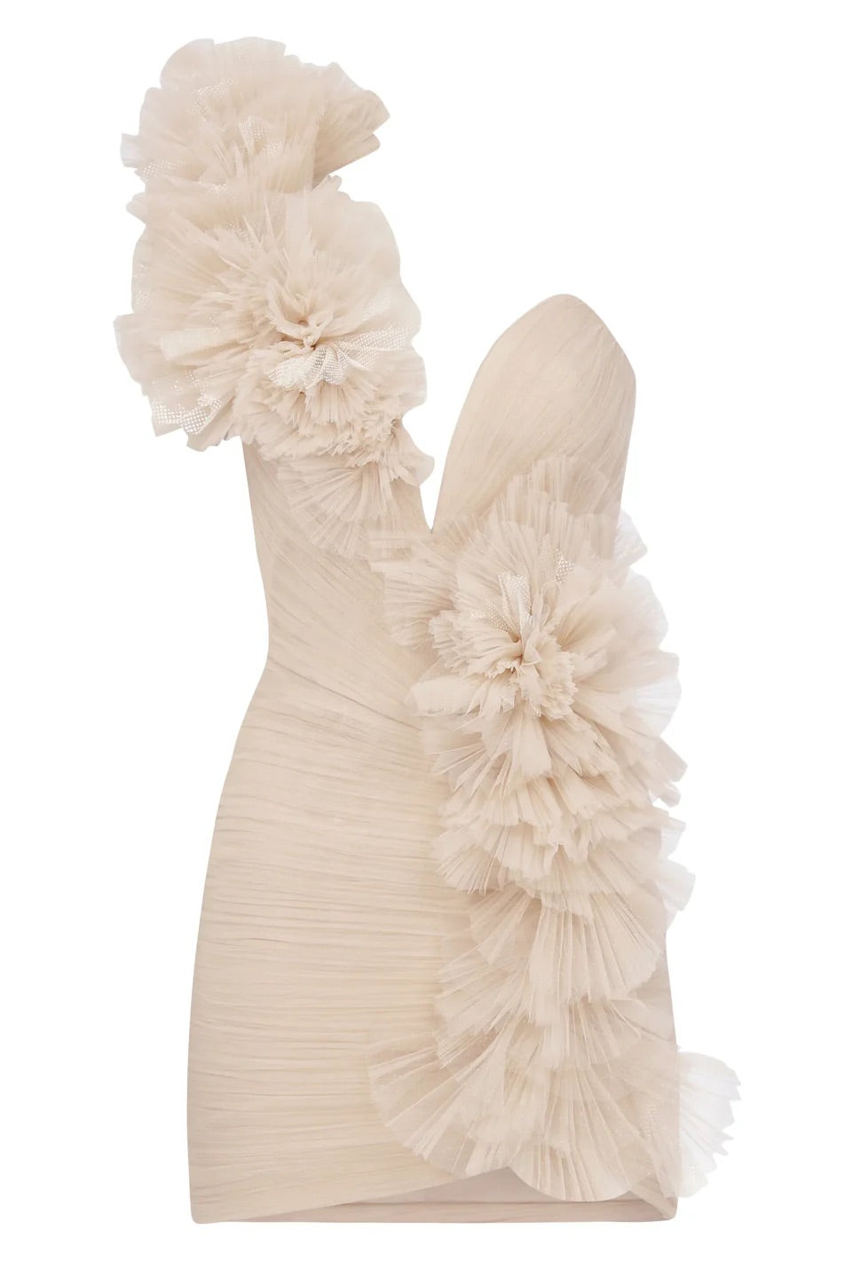 Haleia Derin V Yaka Drapeli Mini Elbise