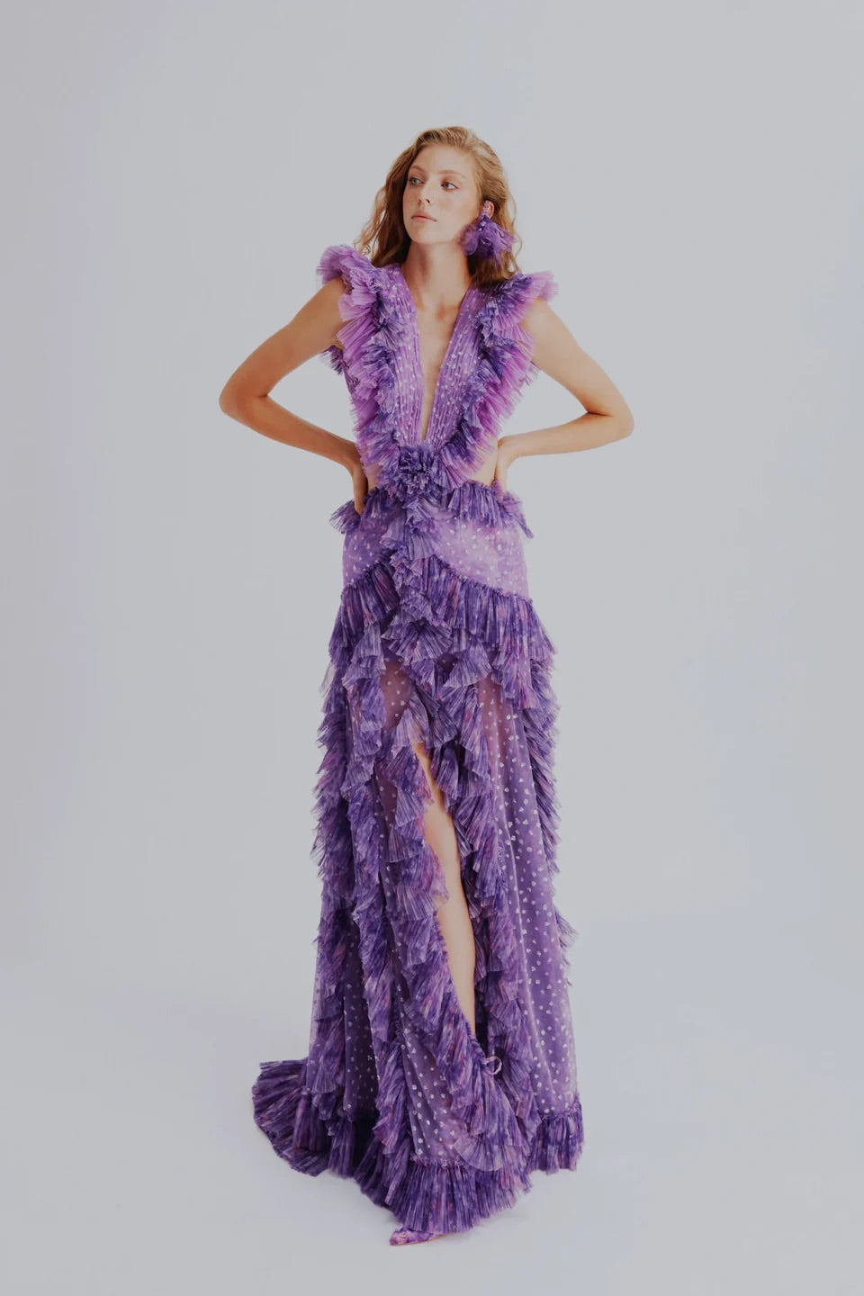 Haleia Derin V Yaka Yırtmaçlı Elbise