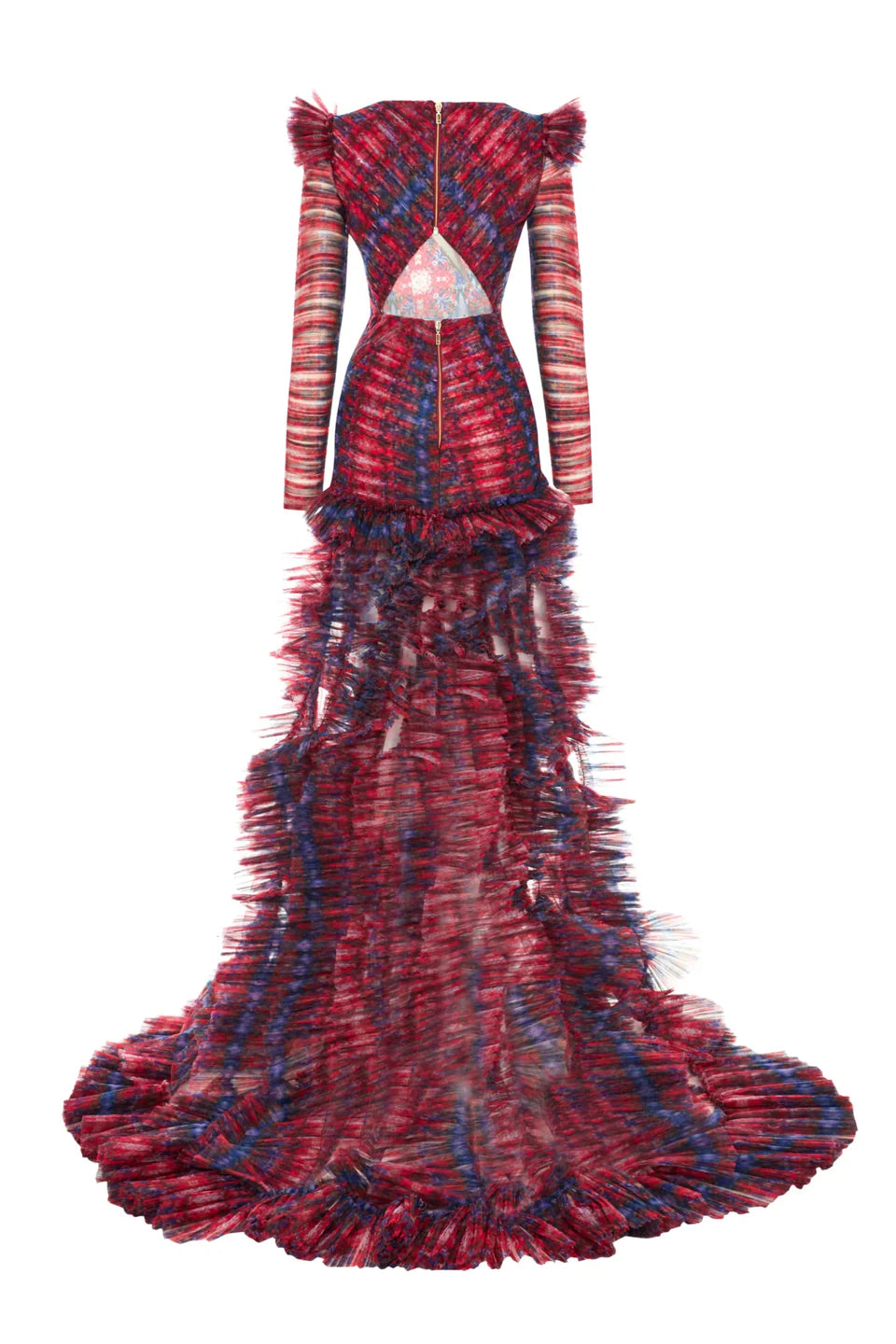 Haleia Göğüs Drapeli Yandan Yırtmaçlı Desenli Elbise