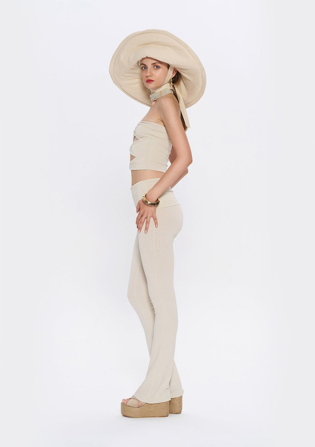 Tiny Çapraz Bant Detaylı Straplez Krem Büstiyer görünüm 7