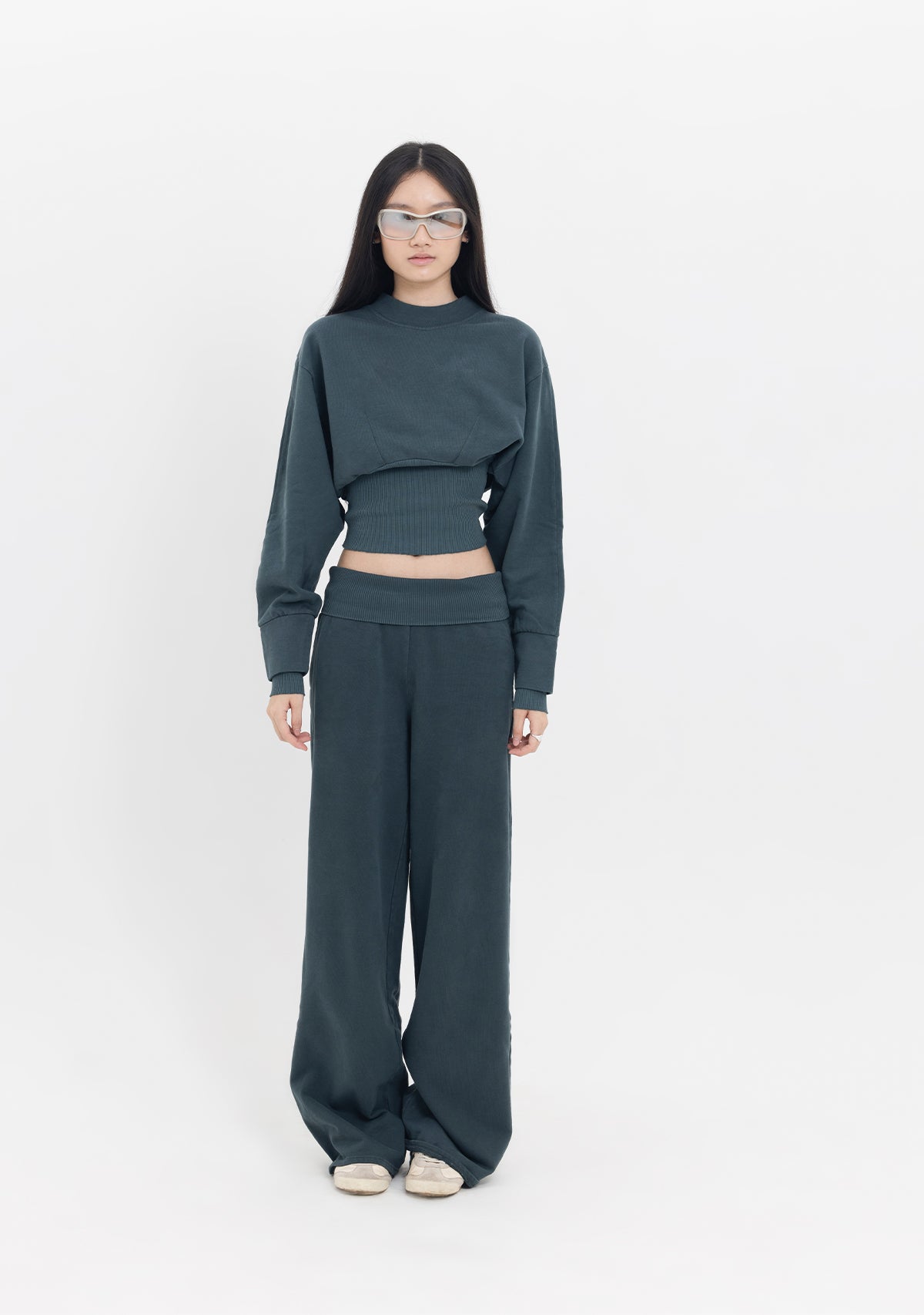 Tiny Yarım Balıkçı Yaka Lastik Bel Detaylı Pamuklu Antrasit Sweatshirt görünüm 3