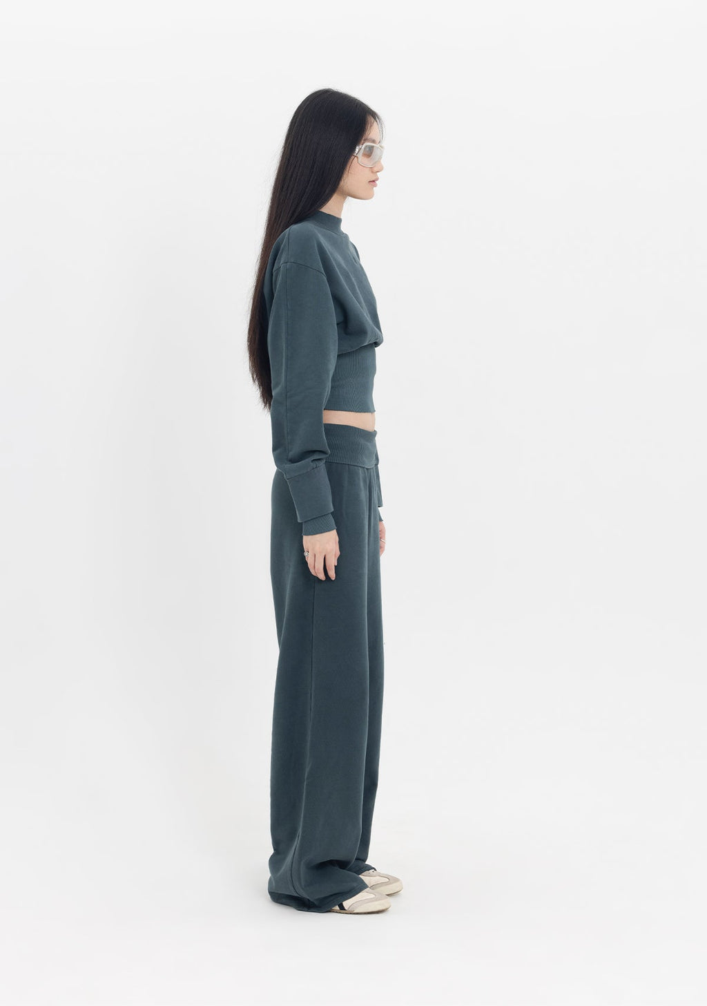 Tiny Yarım Balıkçı Yaka Lastik Bel Detaylı Pamuklu Antrasit Sweatshirt görünüm 4