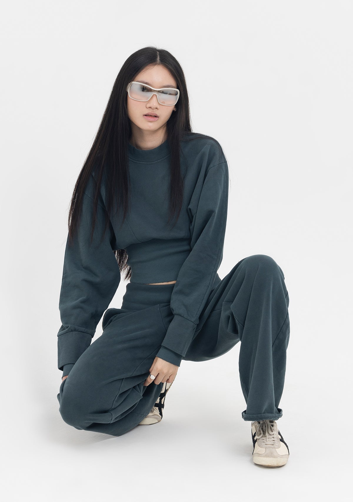 Tiny Yarım Balıkçı Yaka Lastik Bel Detaylı Pamuklu Antrasit Sweatshirt görünüm 5