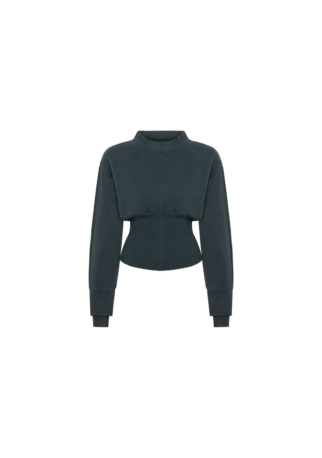 Tiny Yarım Balıkçı Yaka Lastik Bel Detaylı Pamuklu Antrasit Sweatshirt görünüm 9