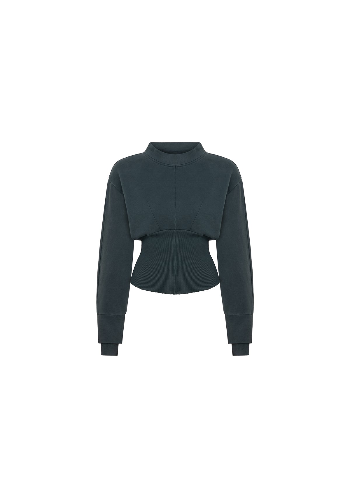 Tiny Yarım Balıkçı Yaka Lastik Bel Detaylı Pamuklu Antrasit Sweatshirt görünüm 9