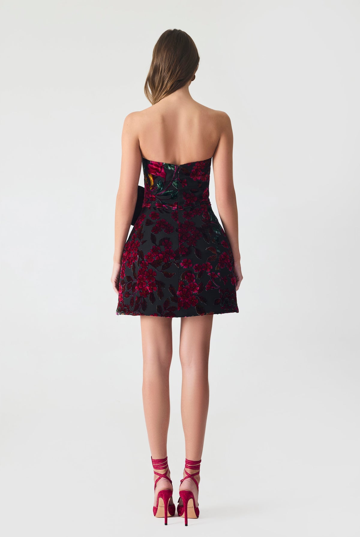 Haleia Burnout Velvet Mini Dress