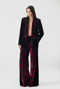 Haleia Burnout Velvet Palazzo Pant