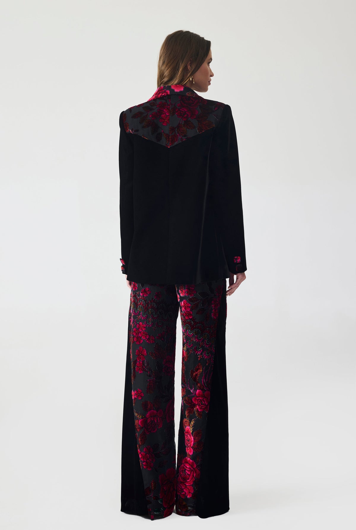 Haleia Burnout Velvet Palazzo Pant