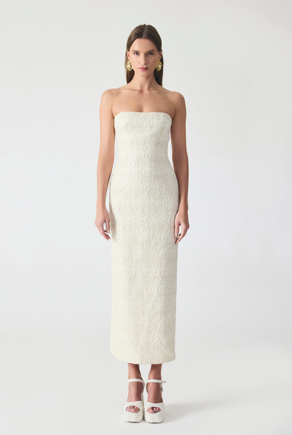 Haleia Strapless Midi Dress