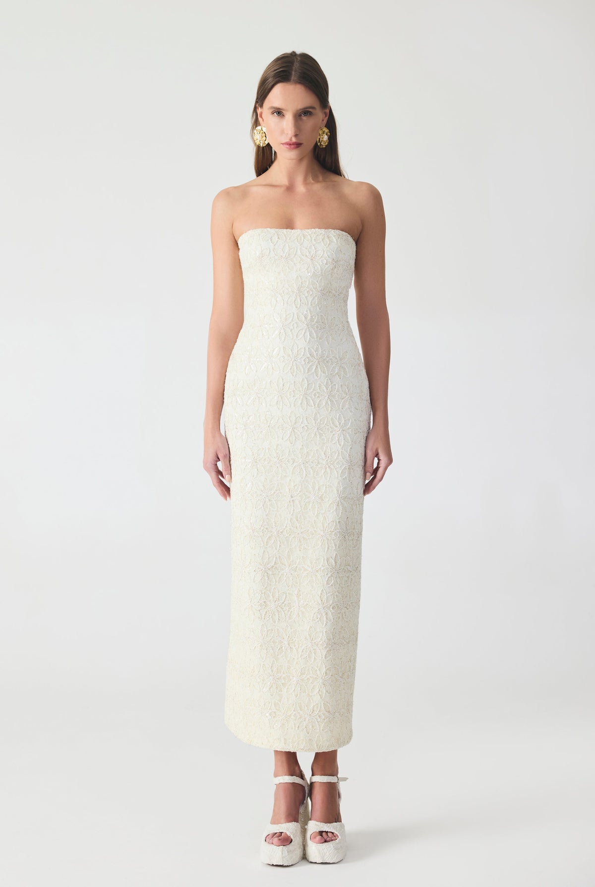 Haleia Strapless Midi Dress