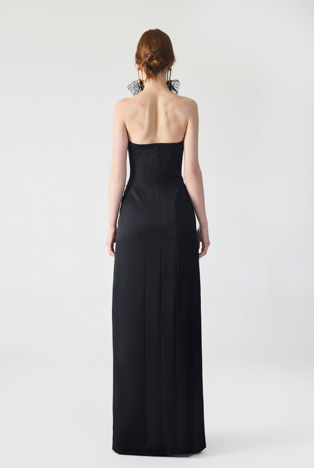 Haleia Crepe Hand Embroidered Cut Out Maxi Dress