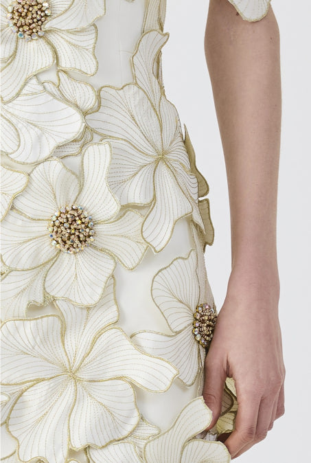 Haleia 3D Flower Long Dress