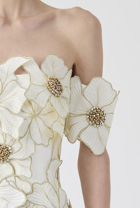 Haleia 3D Flower Long Dress