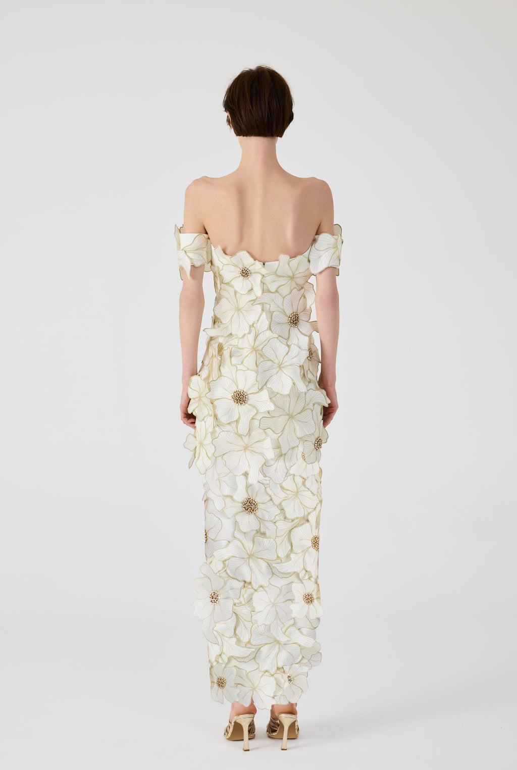 Haleia 3D Flower Long Dress