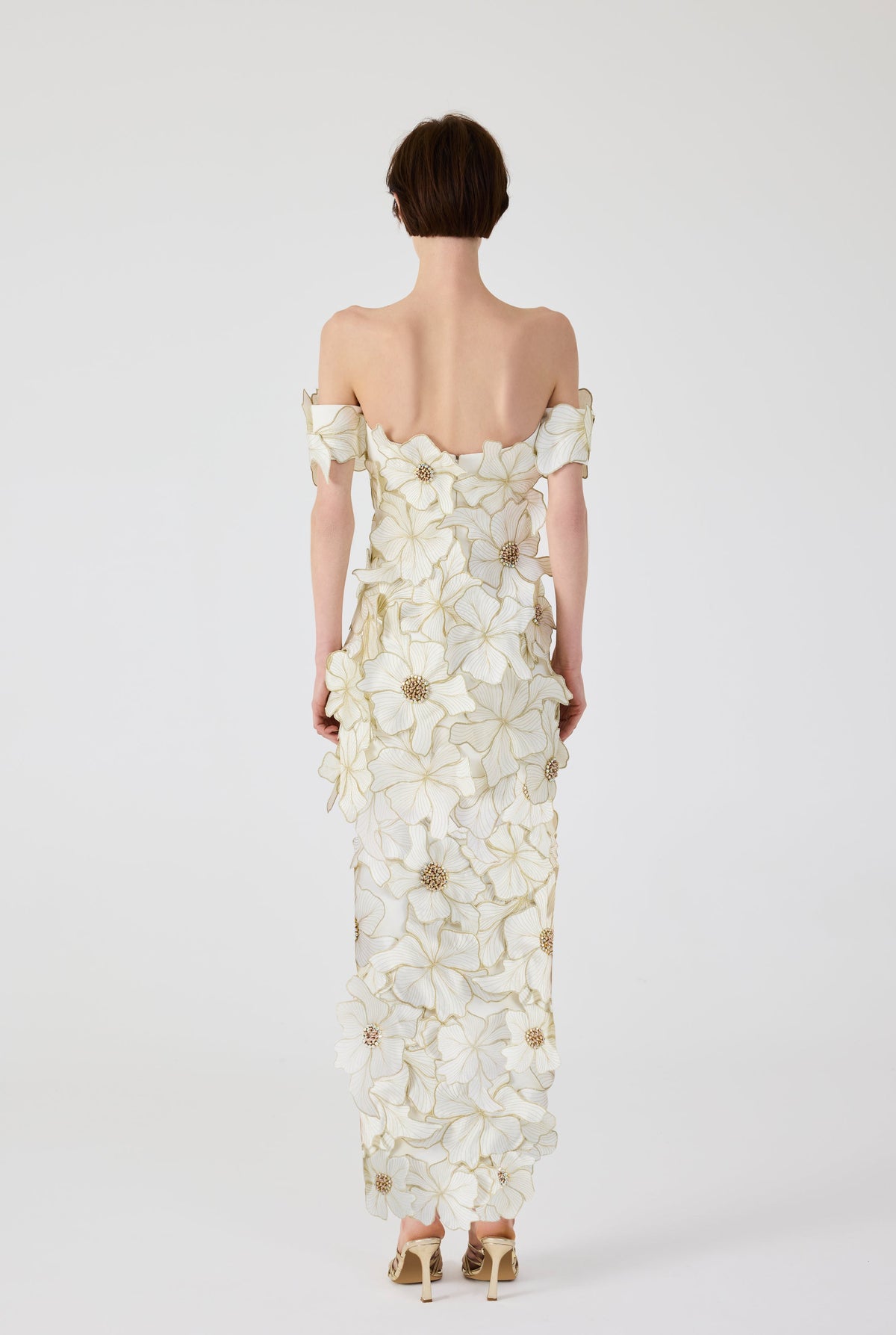 Haleia 3D Flower Long Dress