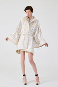 Haleia Gold Plaid Coat