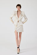 Haleia Gold Plaid Jacket