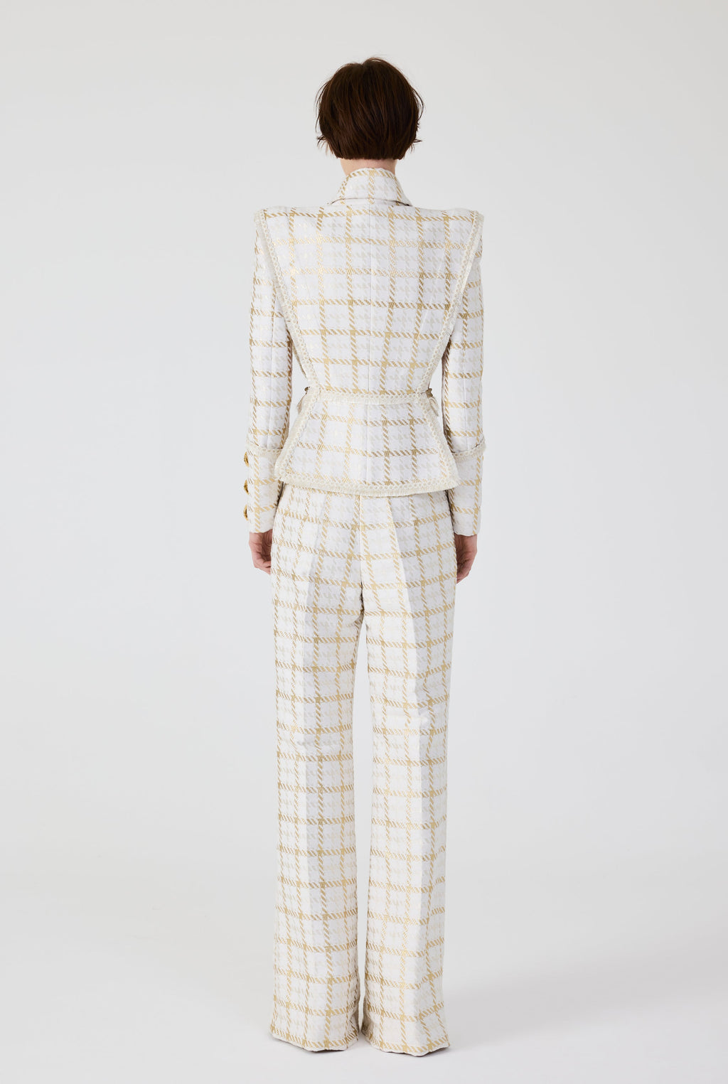 Haleia Gold Plaid Pant