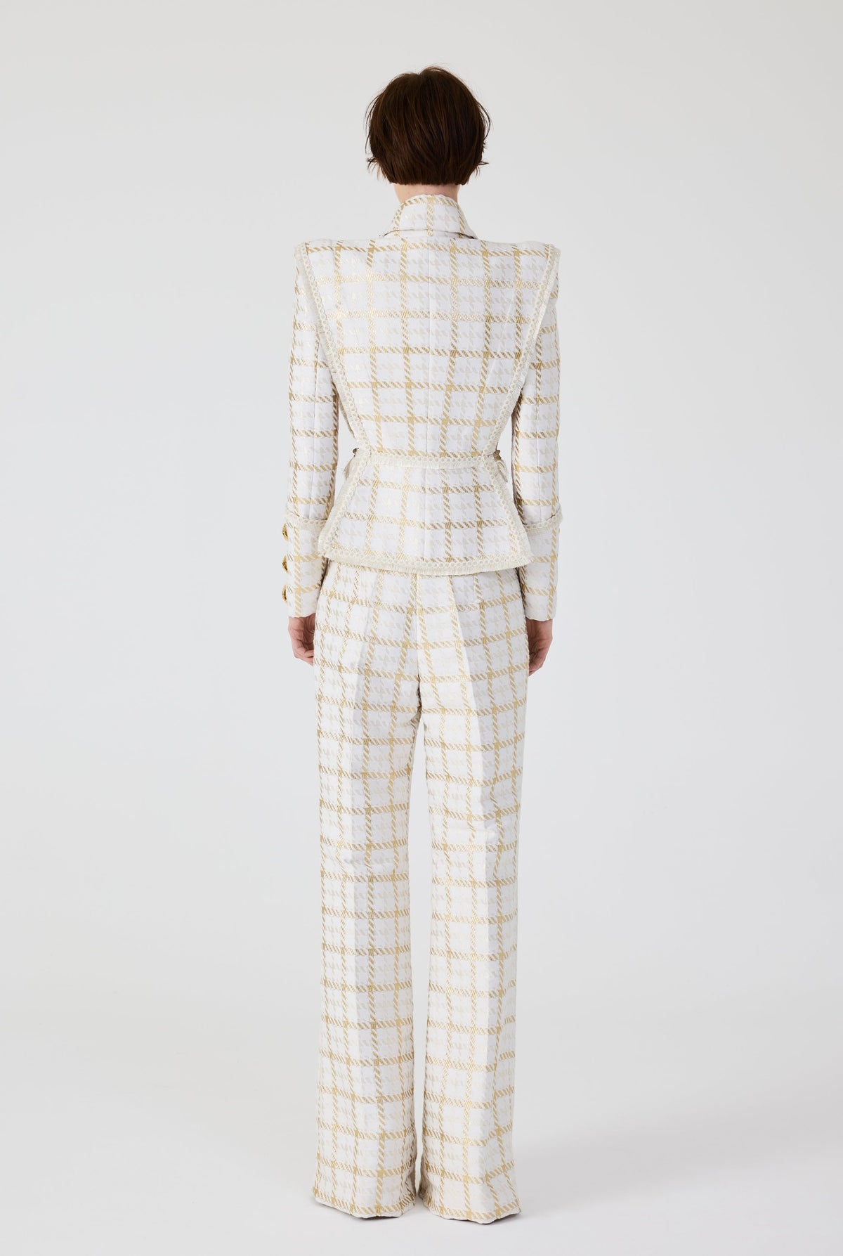 Haleia Gold Plaid Pant