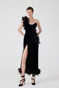 Haleia Velvet Midi Dress