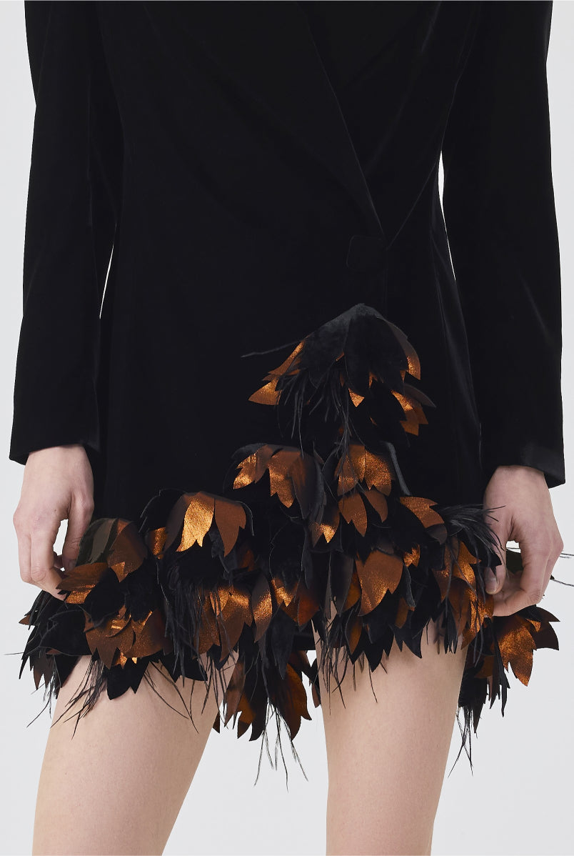 Haleia Velvet Jacket Mini Dress