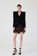 Haleia Velvet Jacket Mini Dress