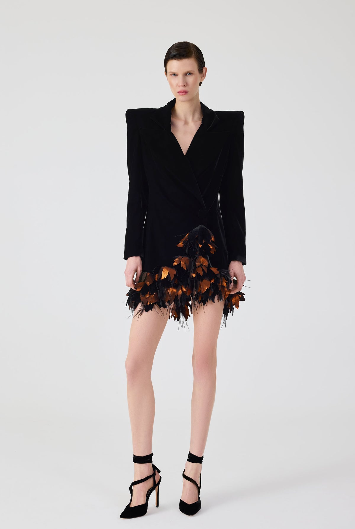 Haleia Velvet Jacket Mini Dress
