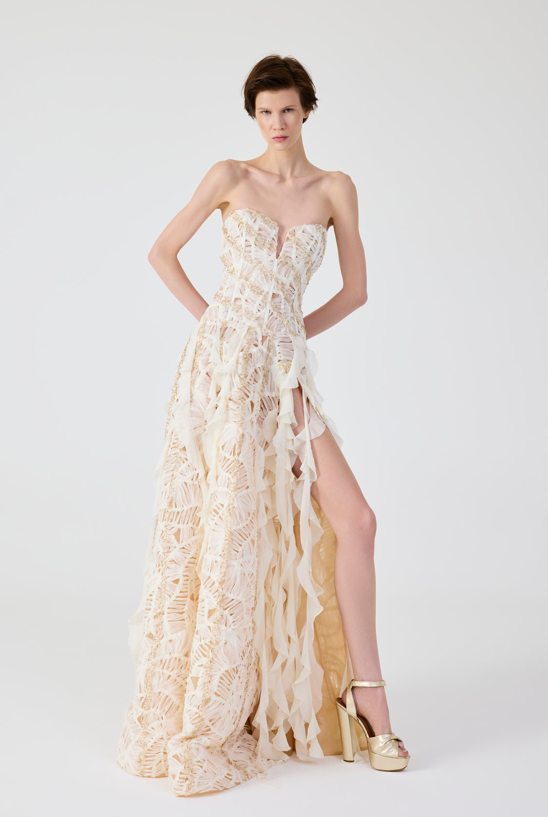 Haleia Flounce Long Dress
