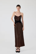 Haleia Metallic Midi Dress