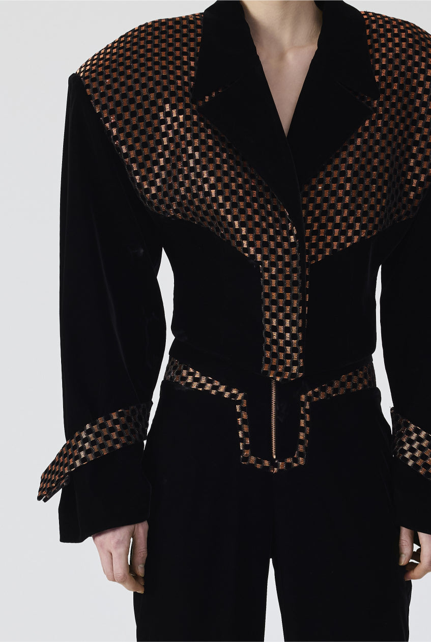 Haleia Velvet Oversize Jacket