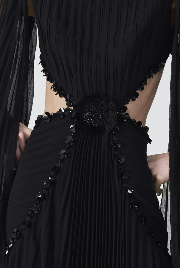 Haleia Pleated Maxi Dress
