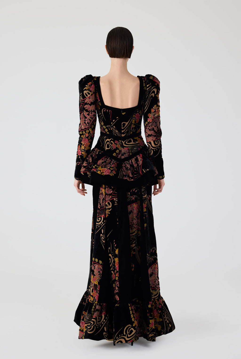 Haleia Fleur Eventail Maxi Dress With Slit