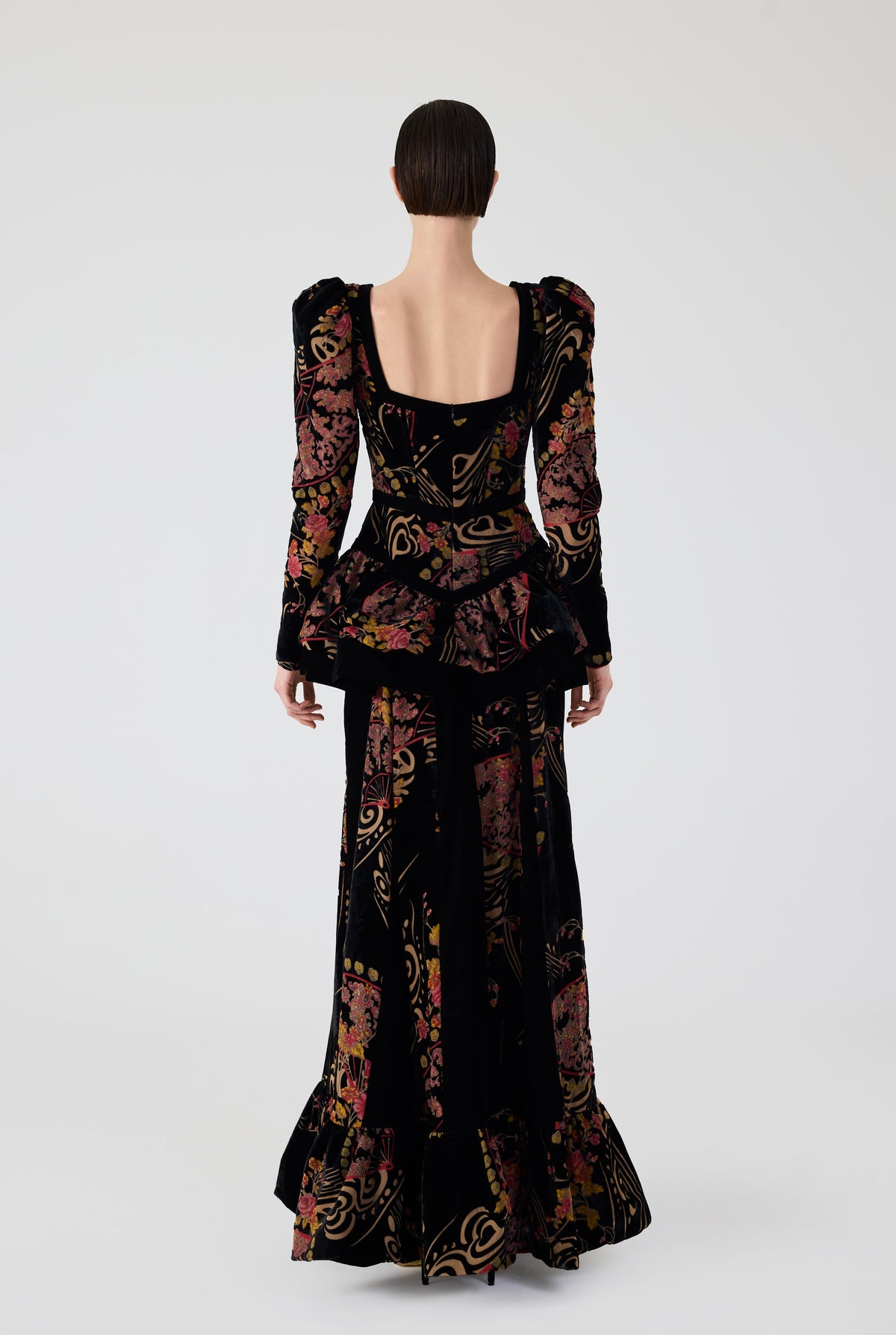 Haleia Fleur Eventail Maxi Dress With Slit