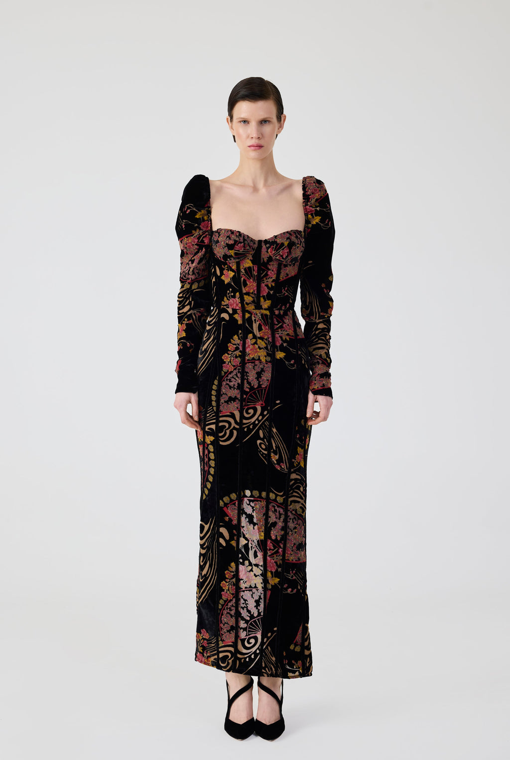Haleia Fleur Eventail Midi Dress