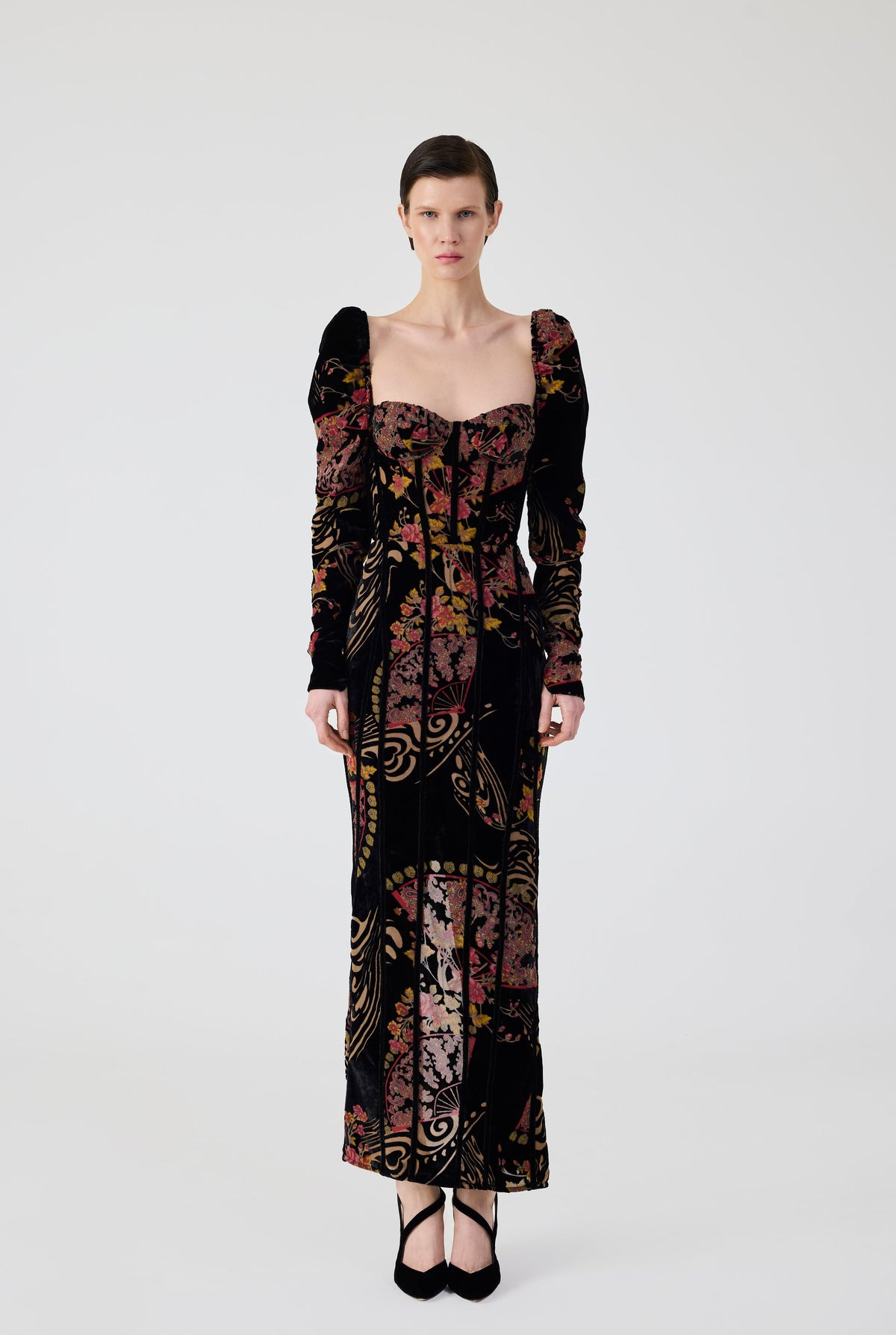 Haleia Fleur Eventail Midi Dress