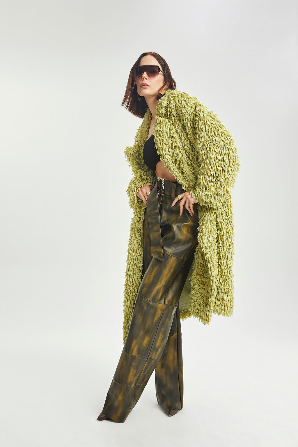 Haleia Yün Görünümlü Midi Kaban