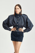 Haleia Cropped Denim Ceket