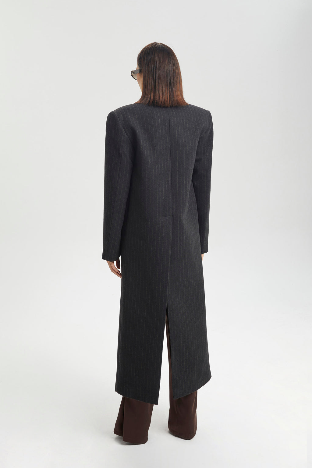 Haleia Çizgili Yün Kaban