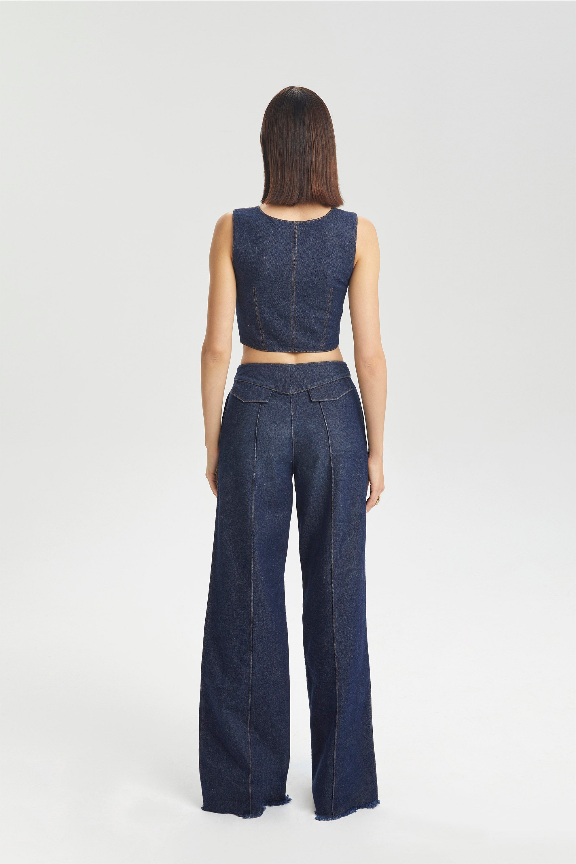 Haleia Kolsuz Kısa Denim Büstiyer