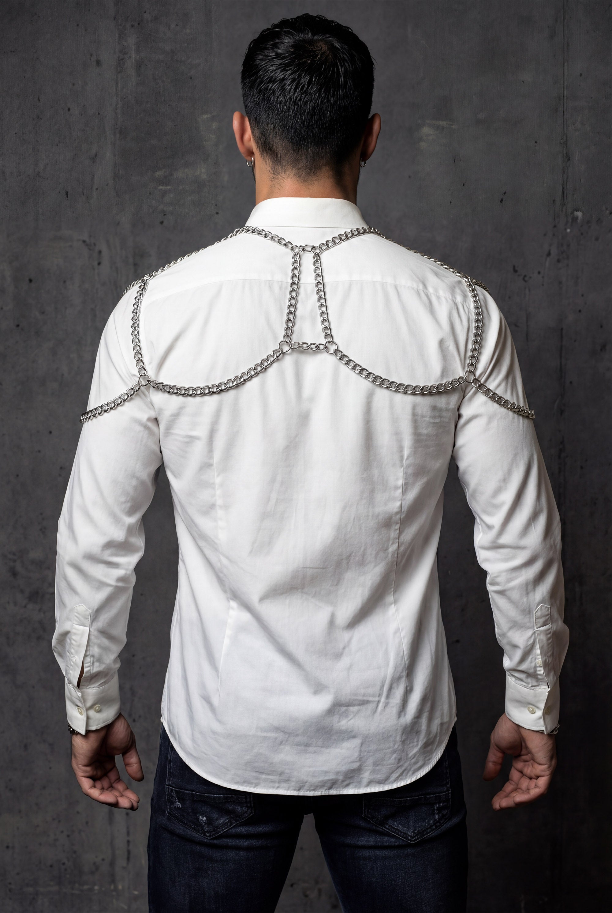 Piel Silver Handmade Chain Shoulder Harness