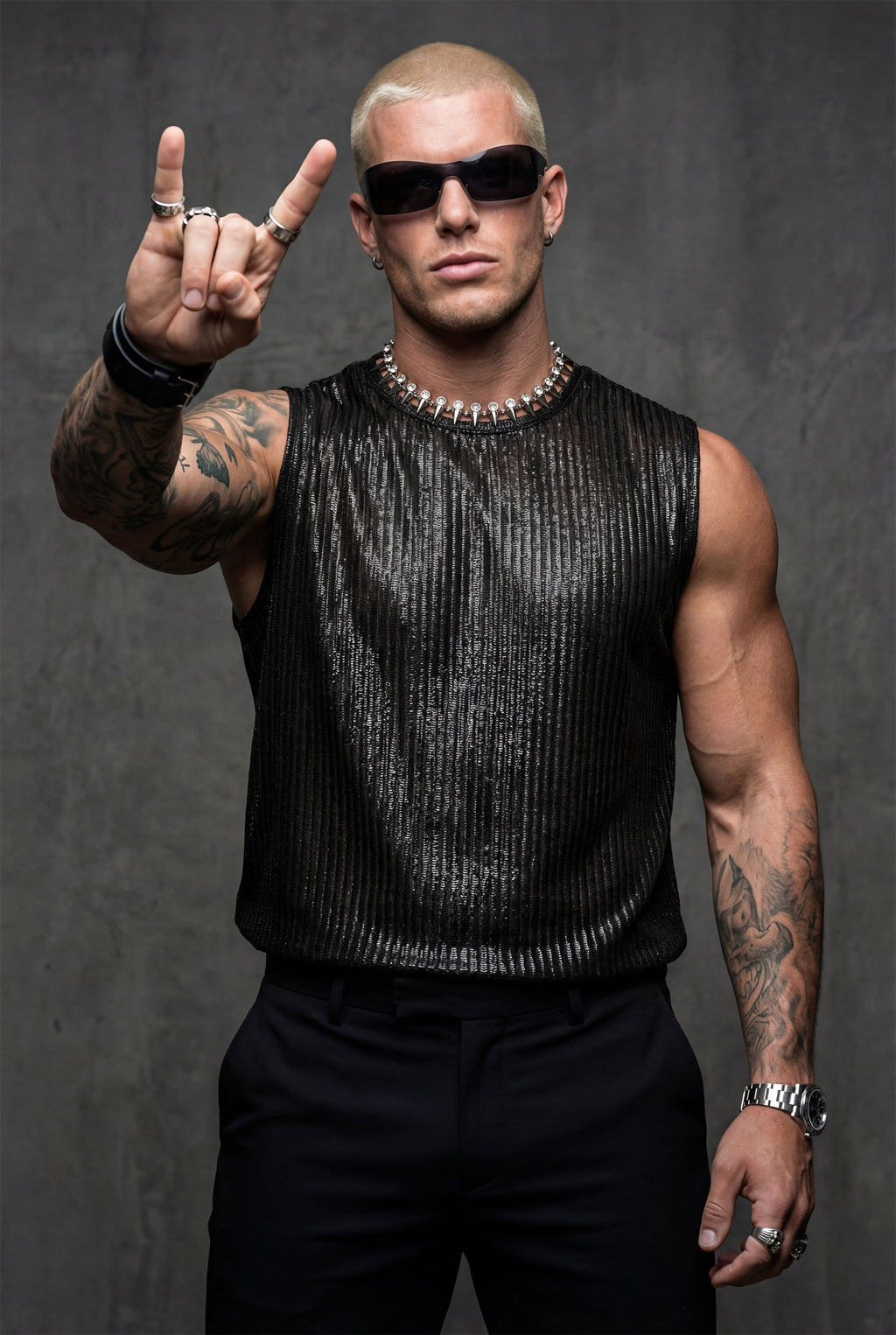 Piel Dark Web Kolsuz Saten Atlet