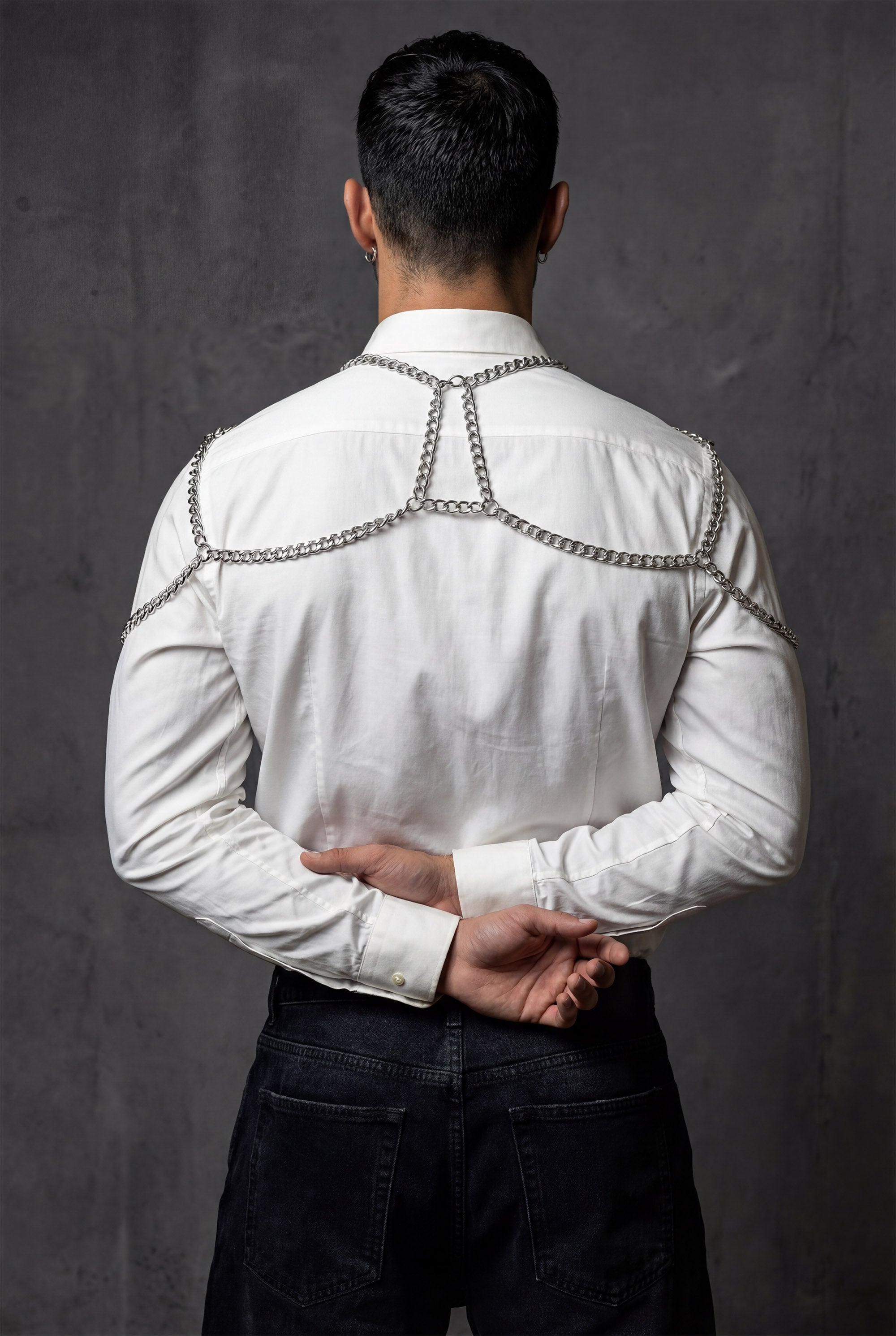 Piel Silver Handmade Chain Shoulder Harness