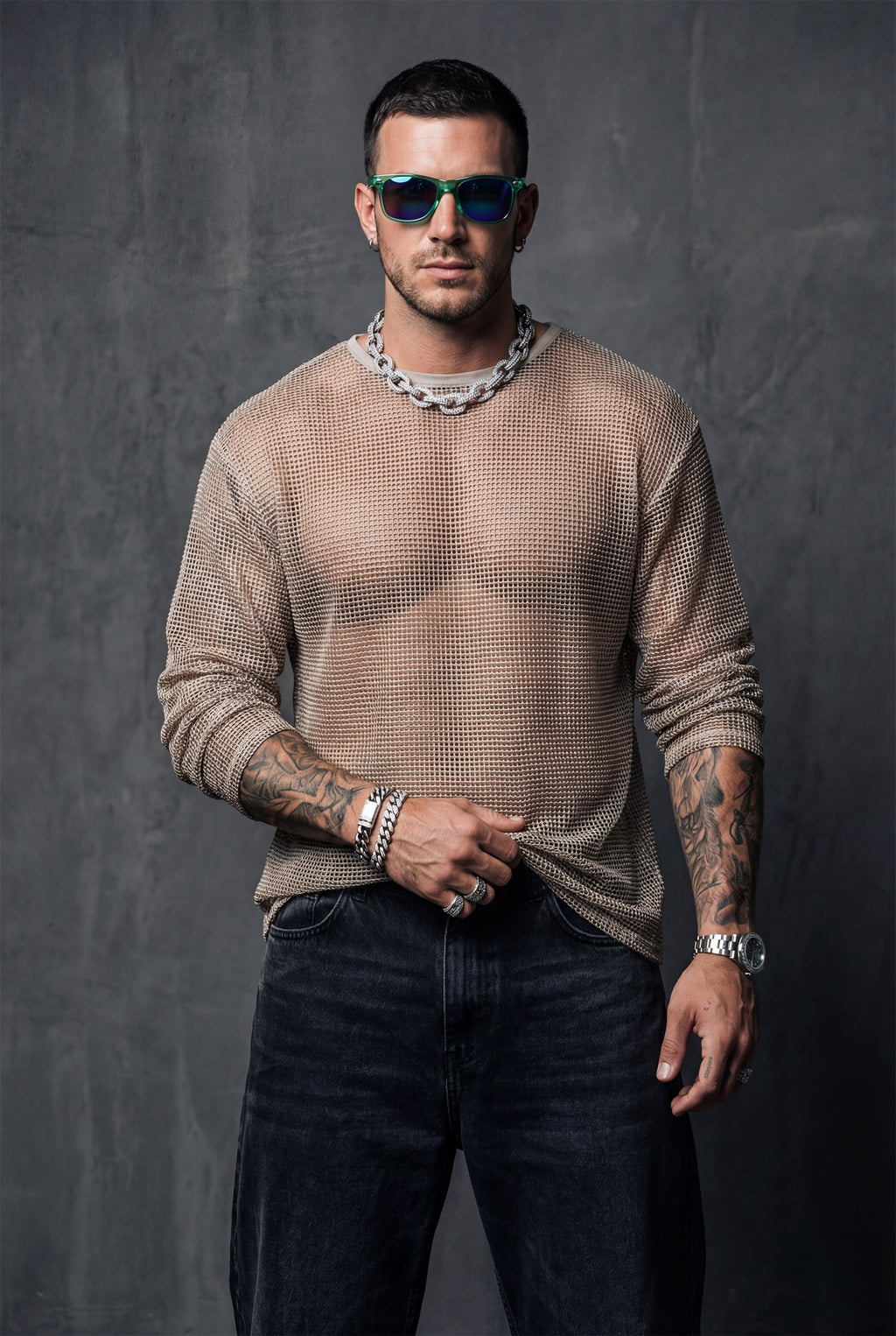 Piel Transparan File Oversize Unisex Sweat Shirt