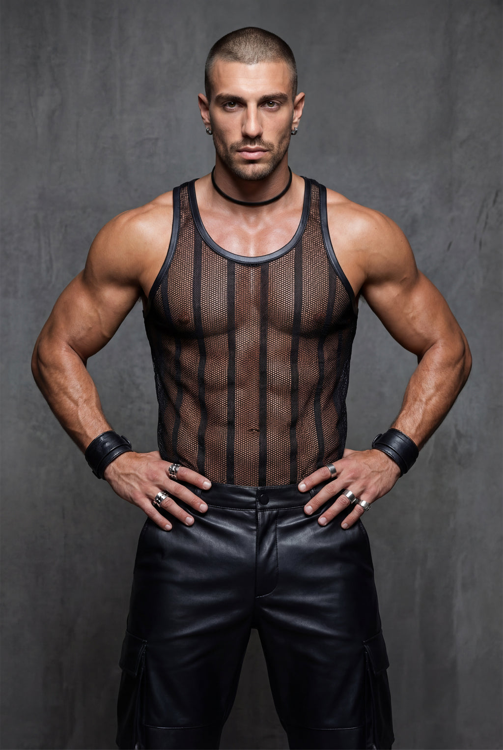 Piel File Deri Detaylı Atlet