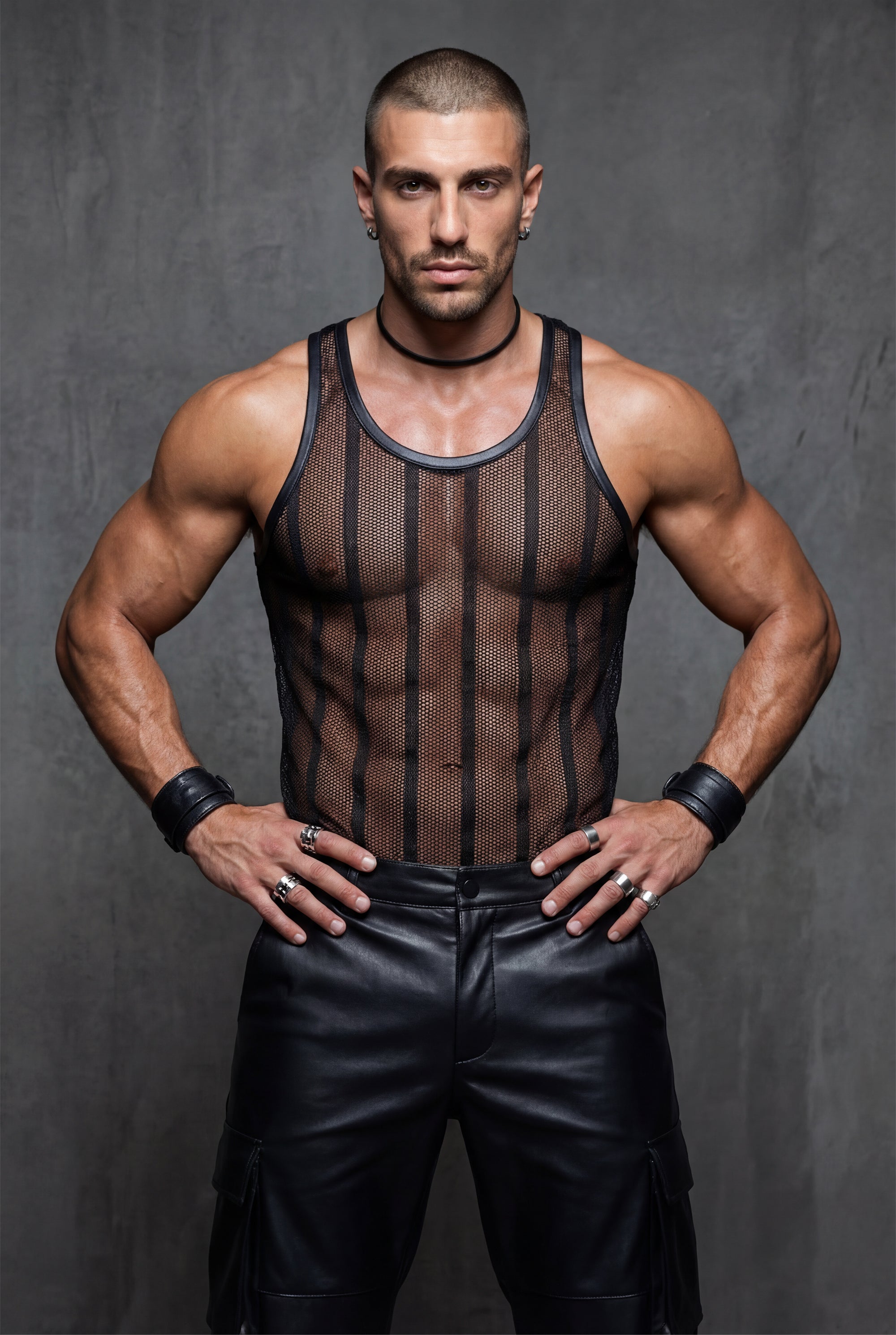 Piel File Deri Detaylı Atlet