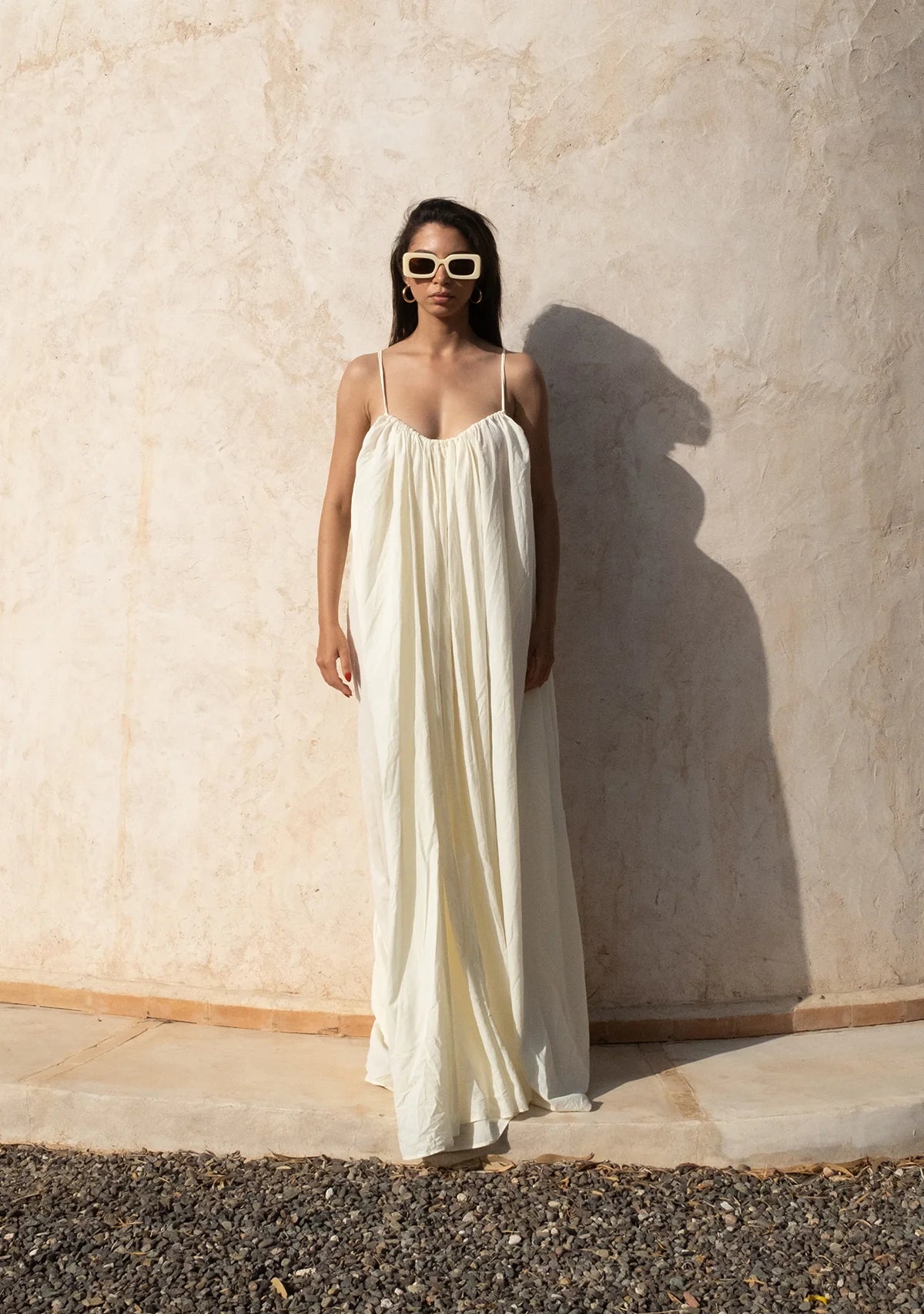 Tiny Strappy Wide Cut Dress