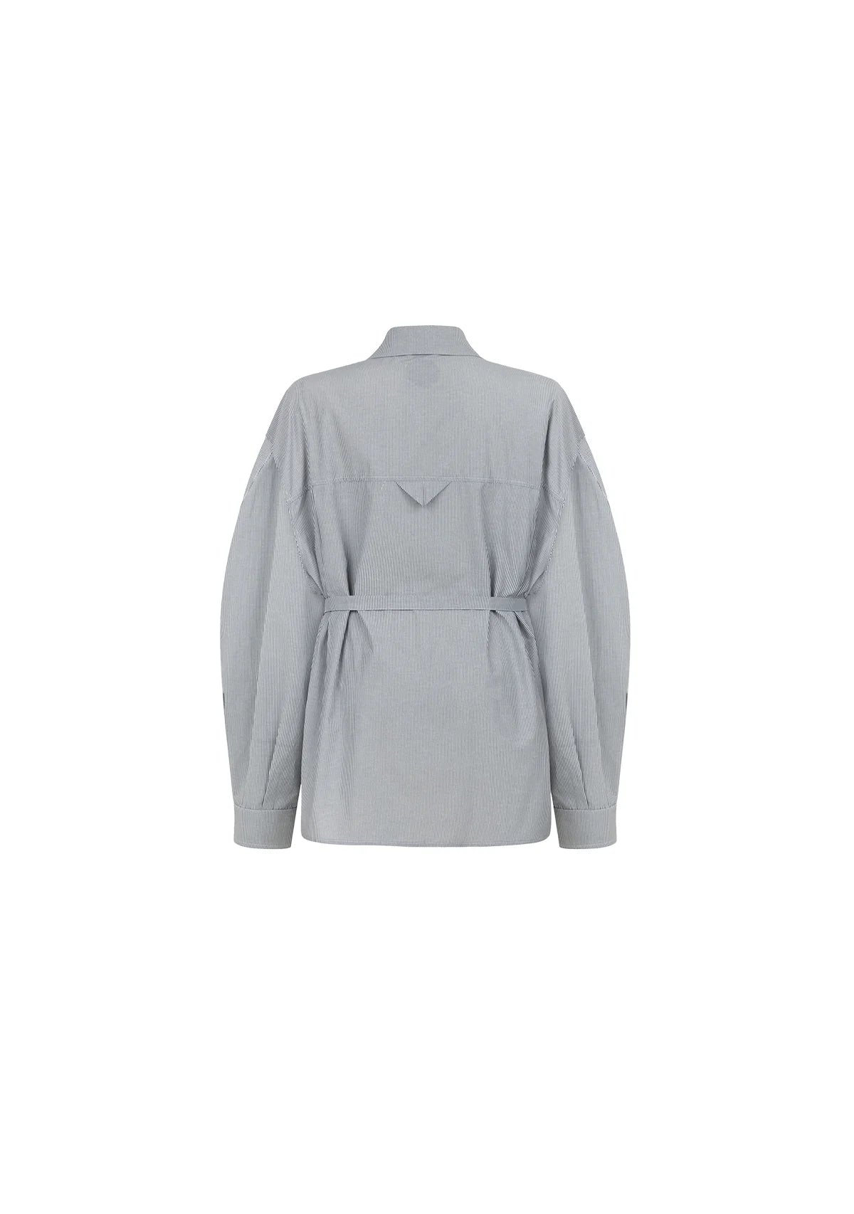 Tiny Asimetrik Kesim Çizgili Bağlamalı Gömlek