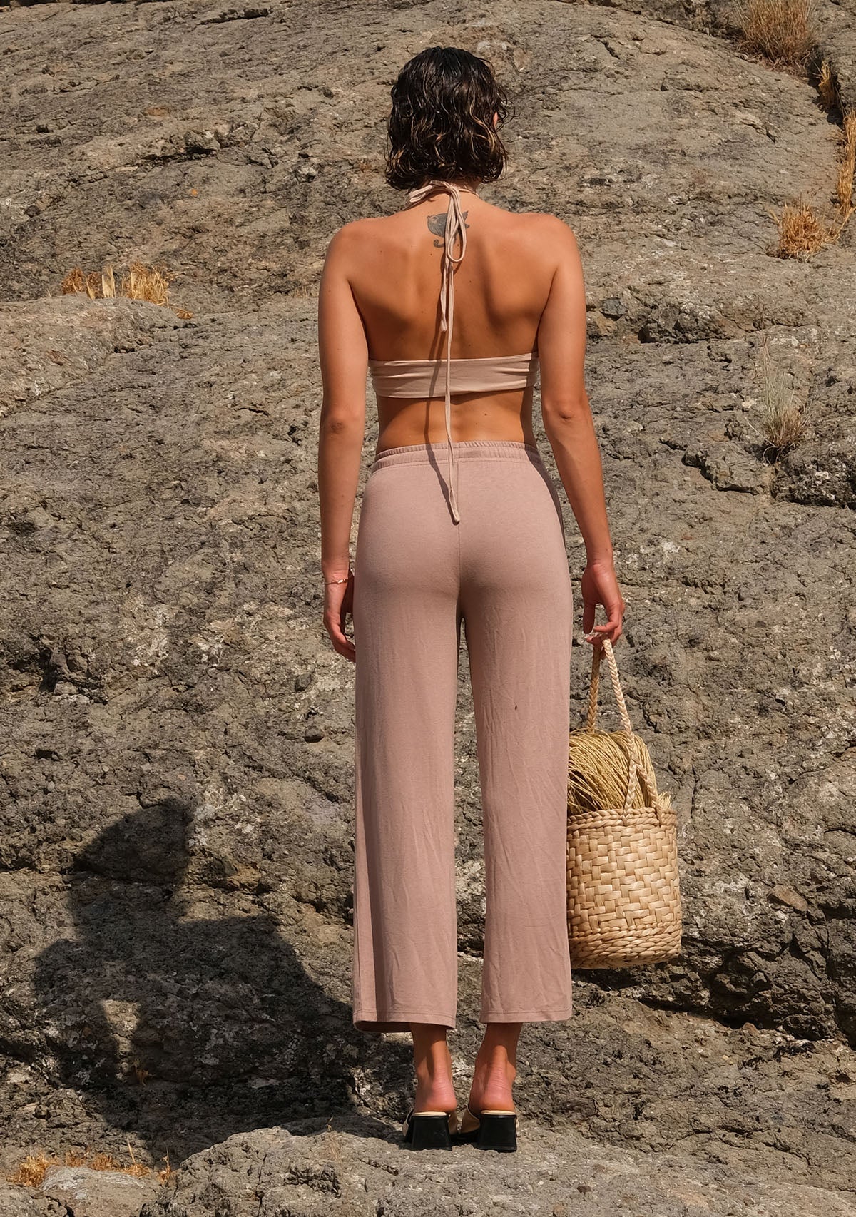 Tiny Nude İnce Askılı Bağlamalı Üst görünüm 3